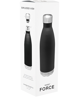 h2go Force 17 oz double wall 18/8 stainless steel thermal bottle